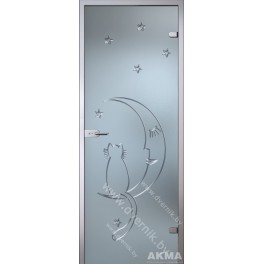 Межкомнатная стеклянная дверь "Ночь"