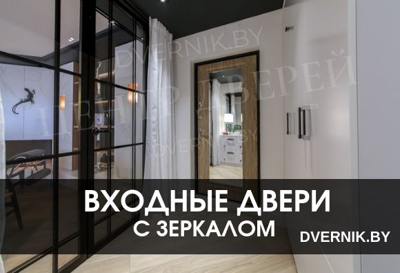 Входные двери с зеркалом в Минске